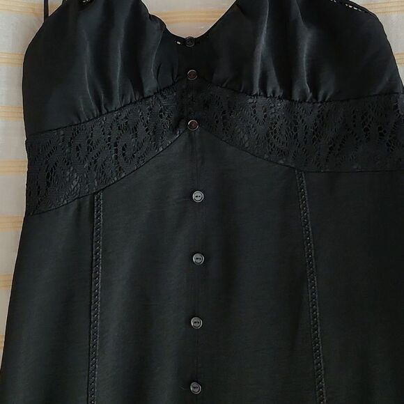 SO Dresses & Skirts - Black Lace Button-Down Dress